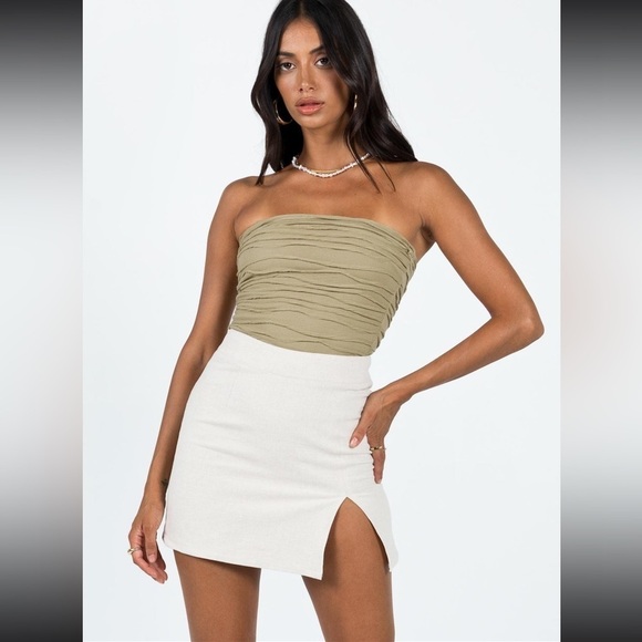 Lioness Princess Polly Lola Mini Skirt - Small, Oatmeal, New Without Tags - Picture 5 of 8